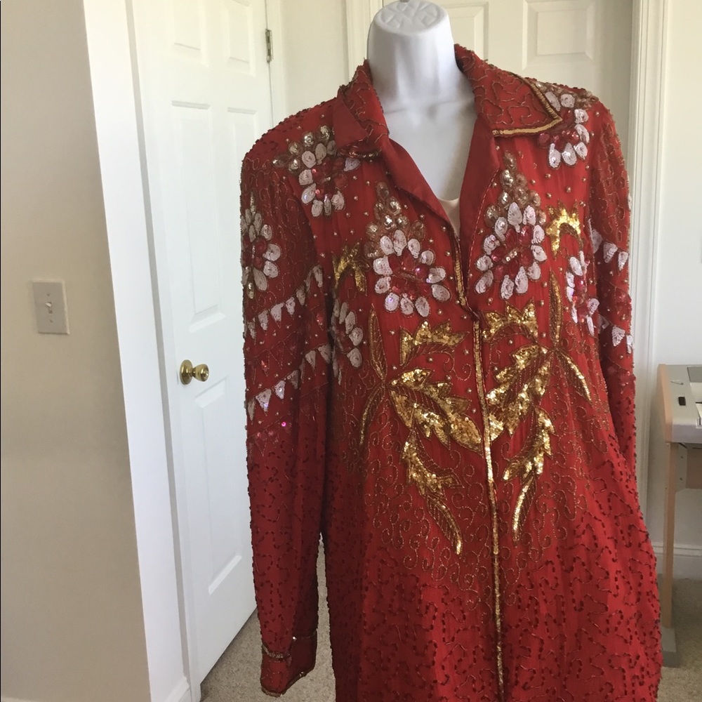 Slightly worn 2pcs skirt set in sequenced